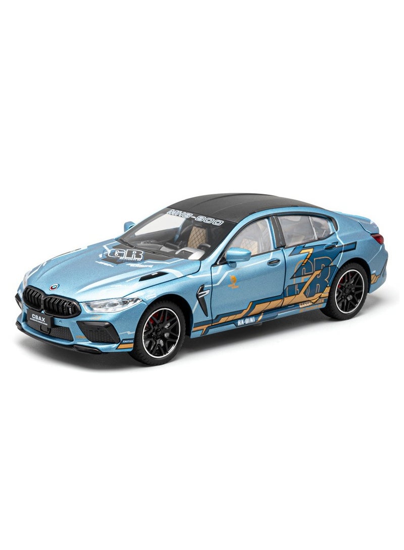 1/24 BMW M8 Alloy Car Model Simulation Coupe Mold Ornaments Boy Toy Car - Image 1